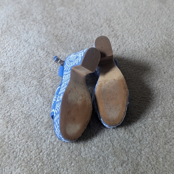 Aldo Quintinia Blue Platform Sandals - Picture 5 of 5